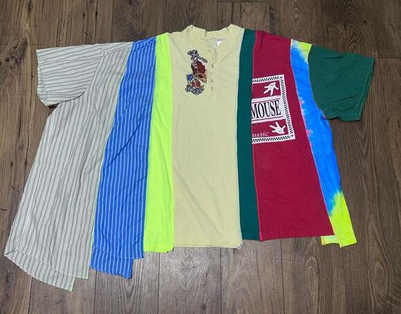 Disney Tops - Disney Lady and the Tramp Classic Colorblock Multi-Pattern Henley Shirt